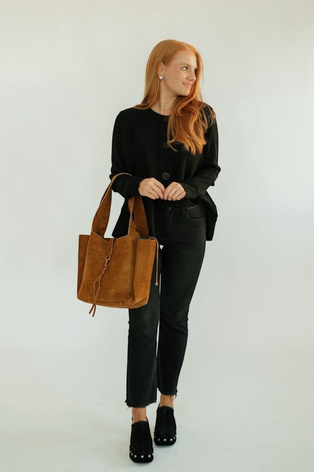 Black Flared Knit Cardigan (S-XL)