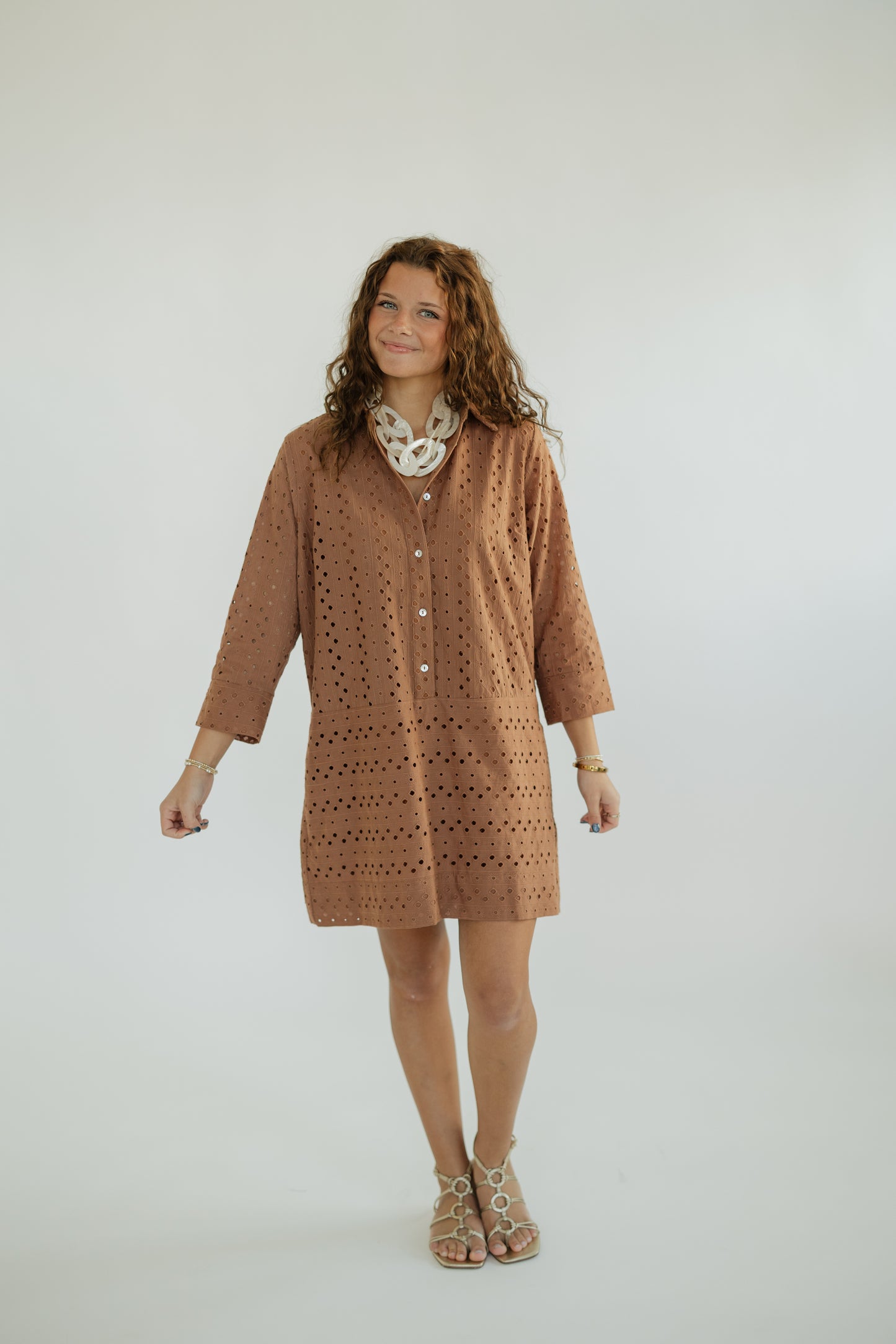 Danny Brown Eyelet Detailed Mini Dress