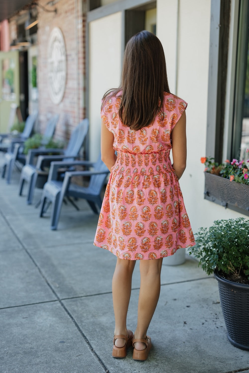 Sasha Pink Sleeveless Drop Waist Dress