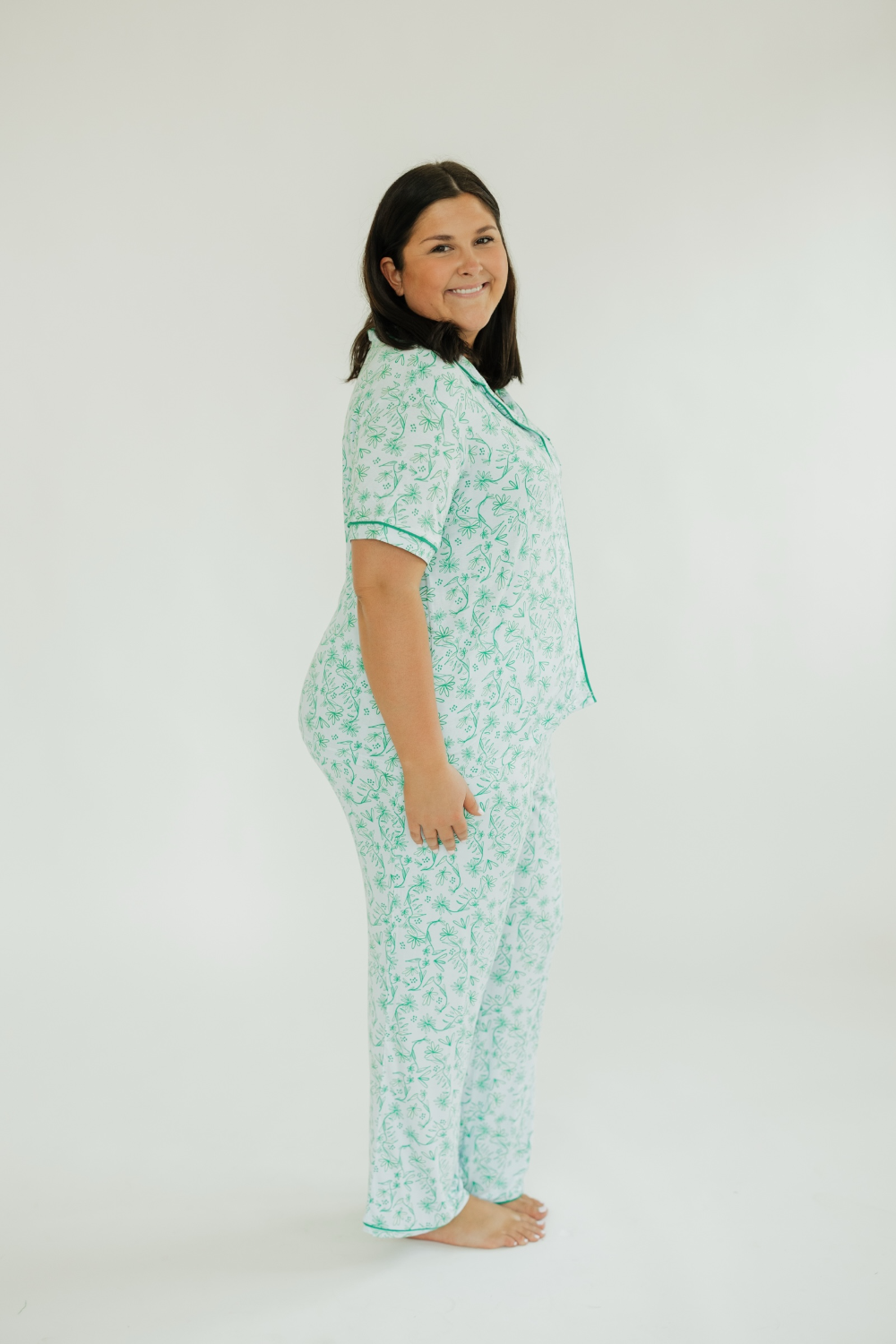 Charlotte Pant Set in Laurel Blooms by Mary Square