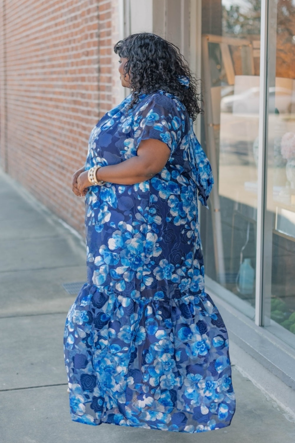 Abay Floral Organza Maxi Dress (S-3XL)