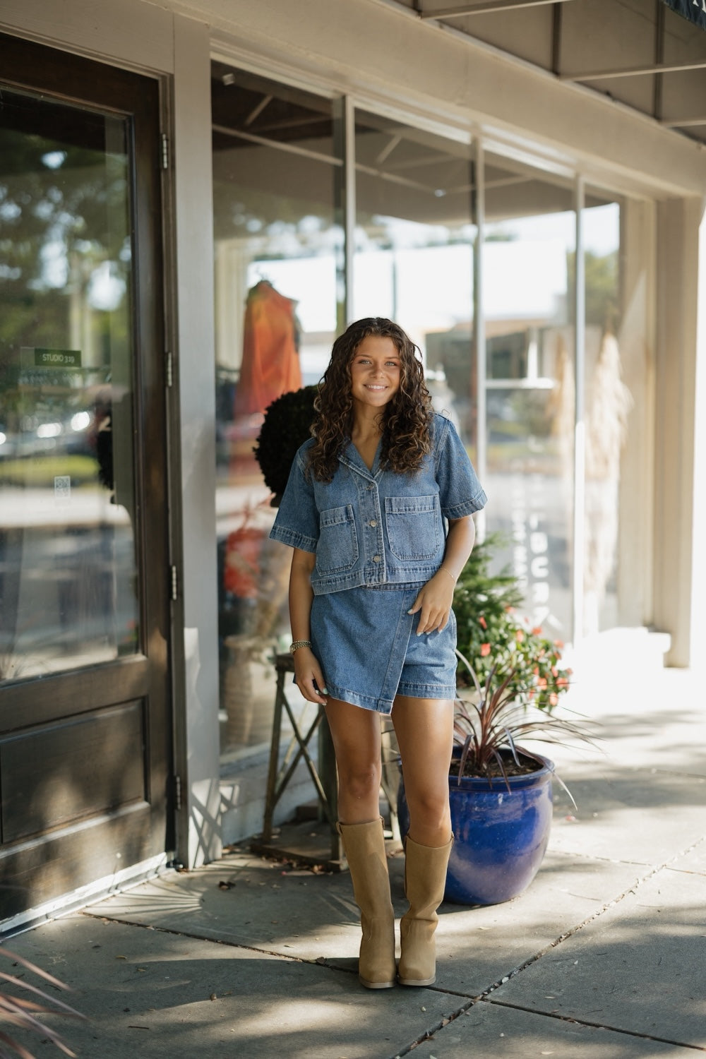 Lanie Cropped Denim Jacket (XS-XL)