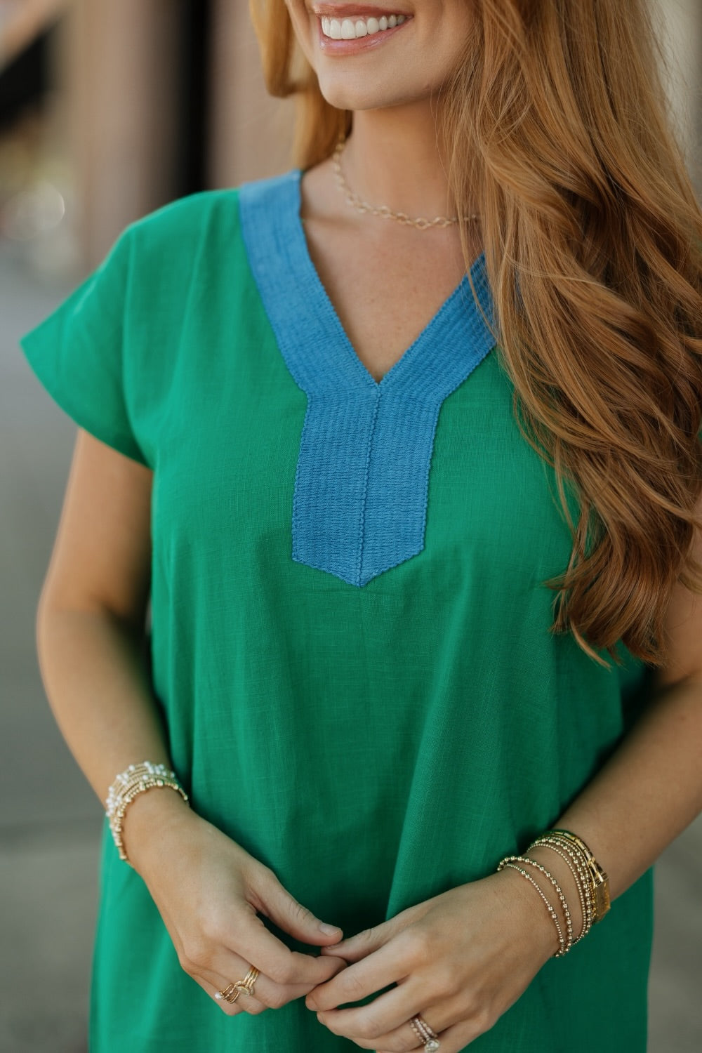 Green/Blue Beach Kaftan