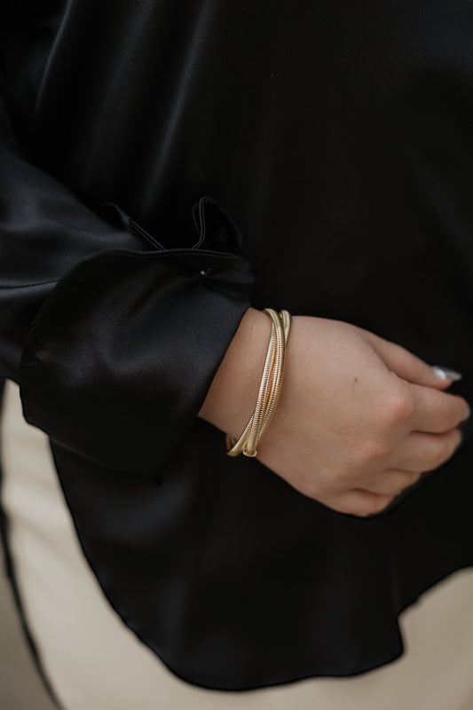 3 Row Omega Bangle Bracelet
