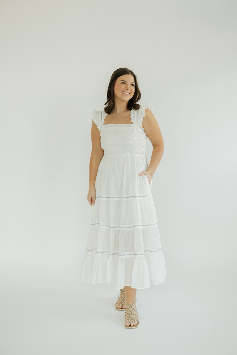 Marseille Tiered Midi Dress