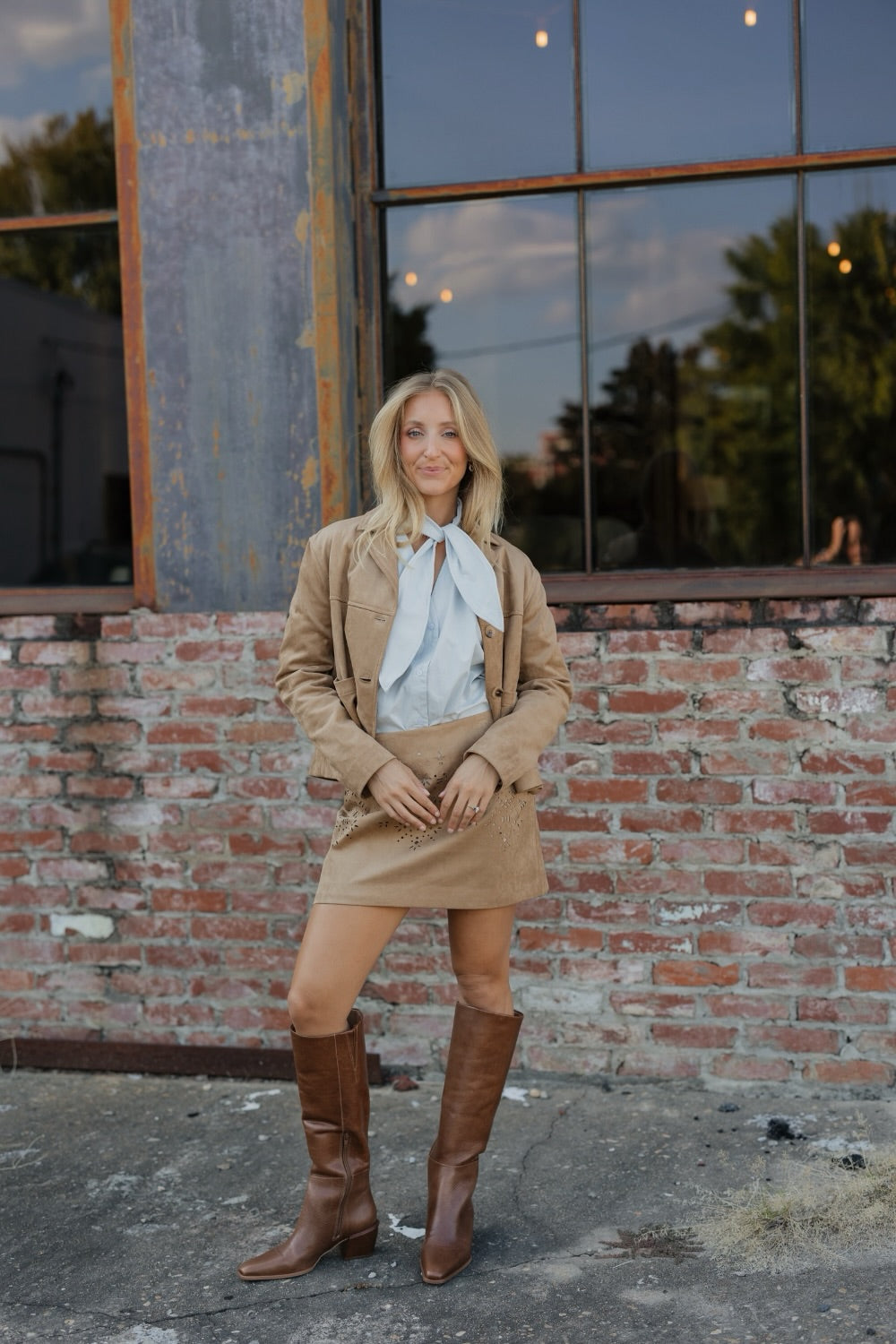Presley Tan Suede Jacket