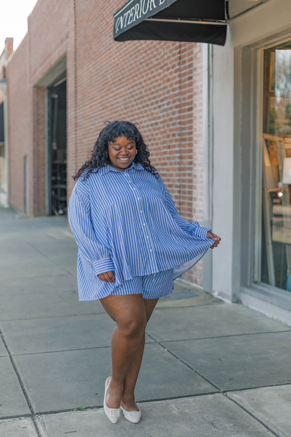 Elise Striped Drawstring Shorts (XS-3XL)