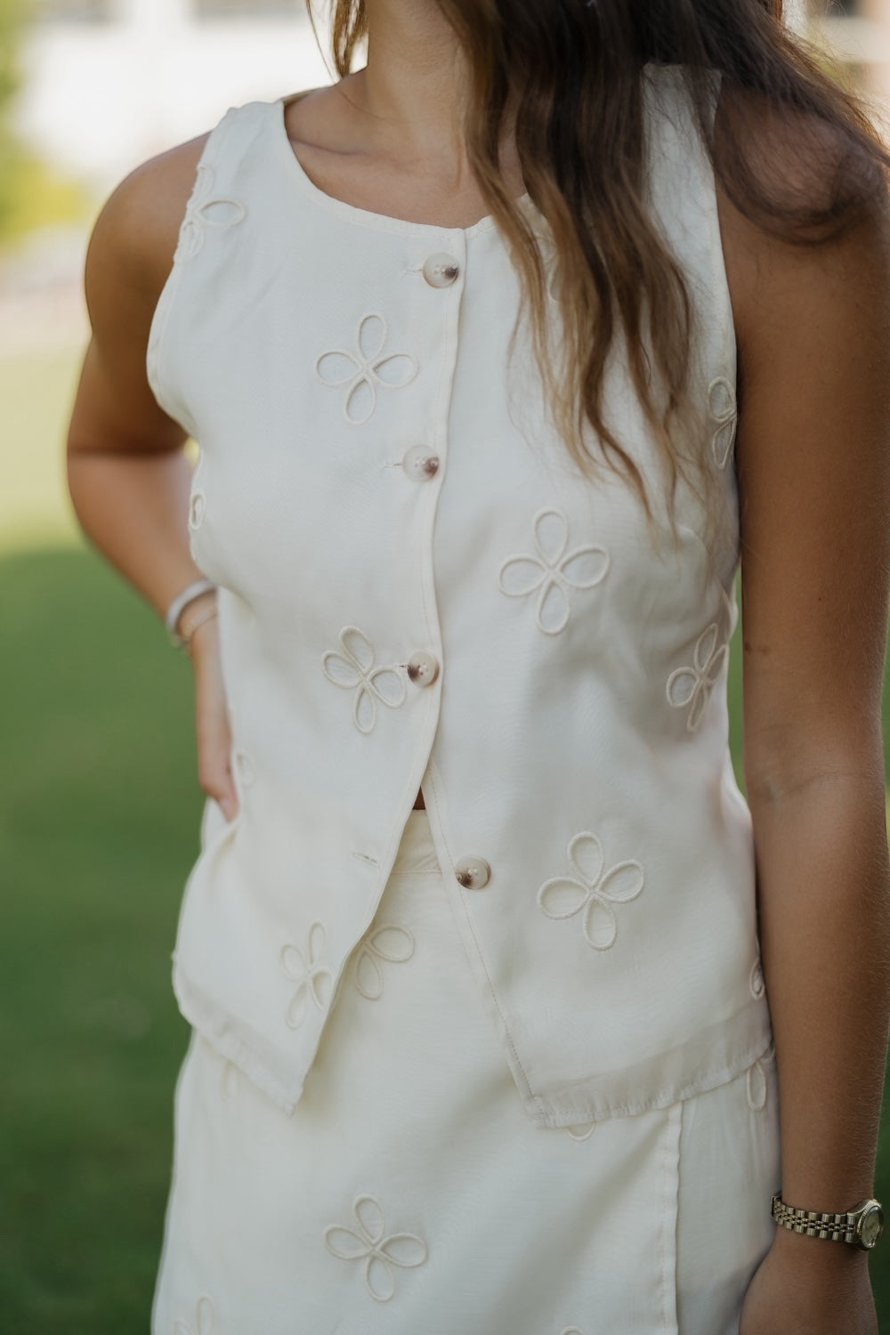 Violet Button Down Vest (S-3XL)