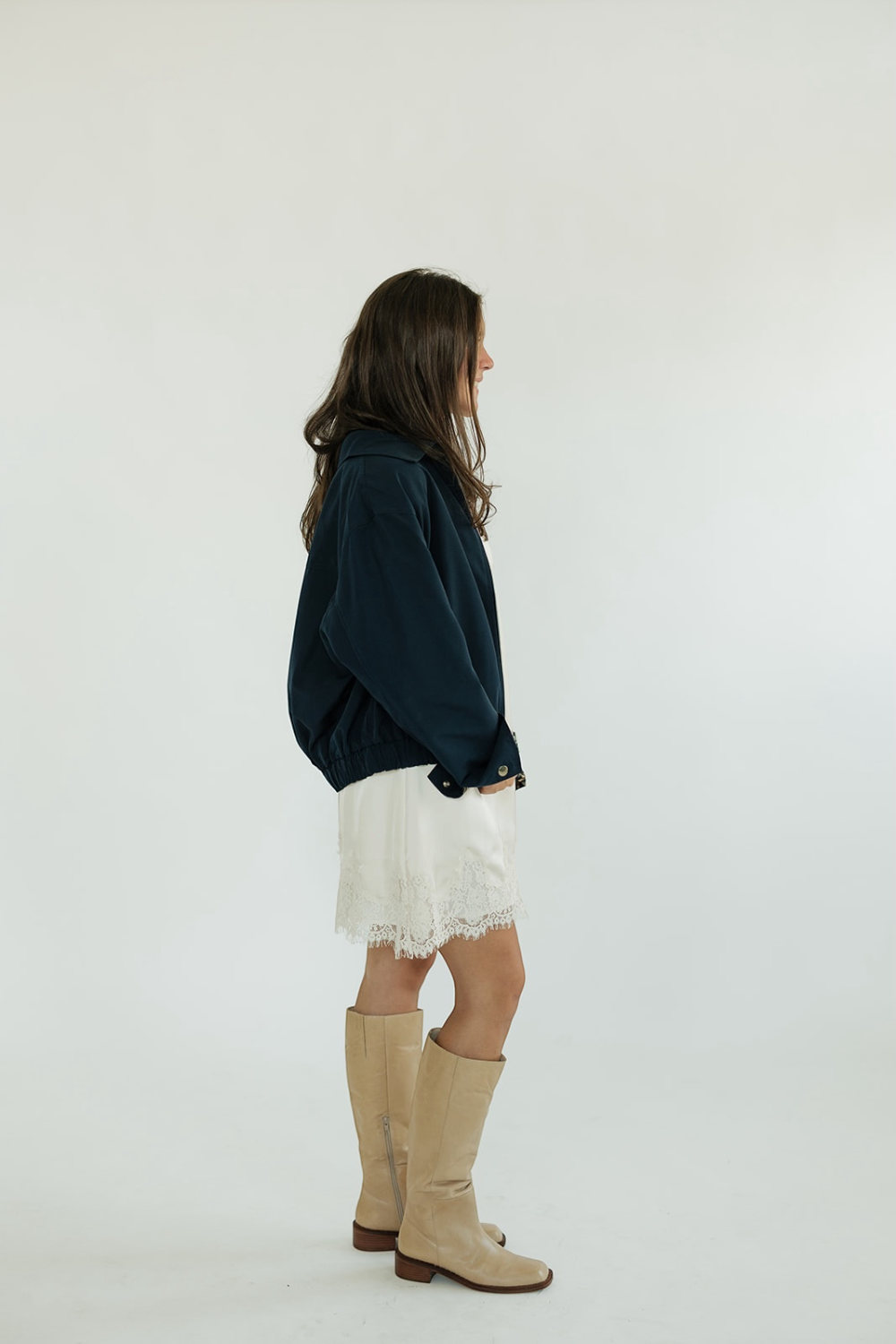 Scout Navy Zipper Bomber Jacket