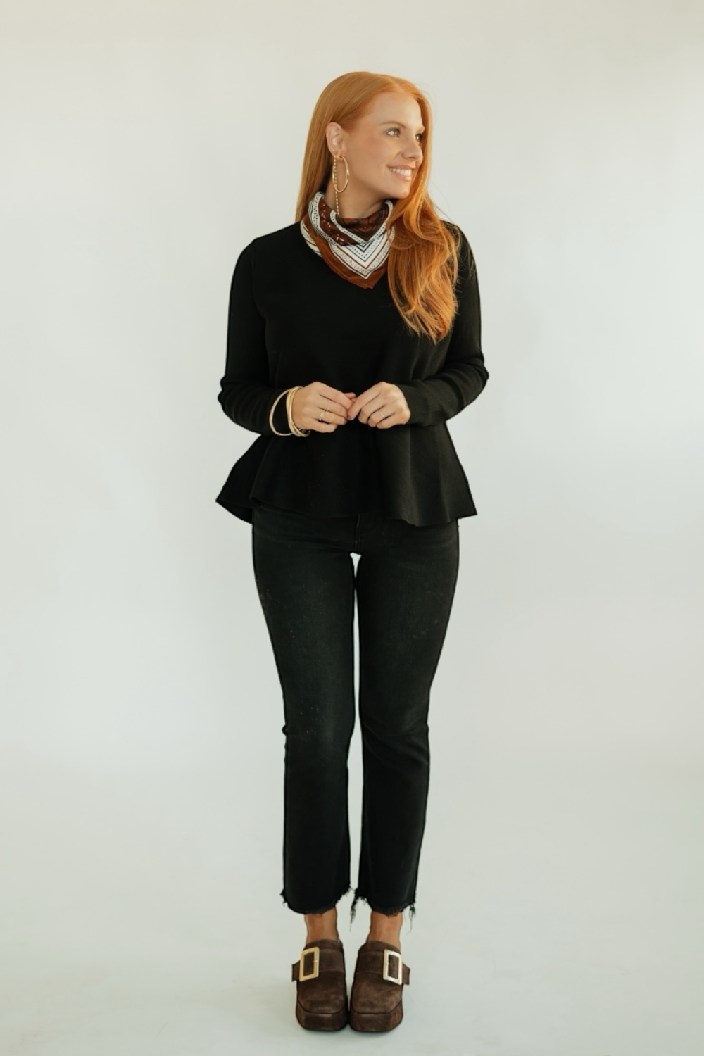 Black Flared Knit Sweater (S-XL)