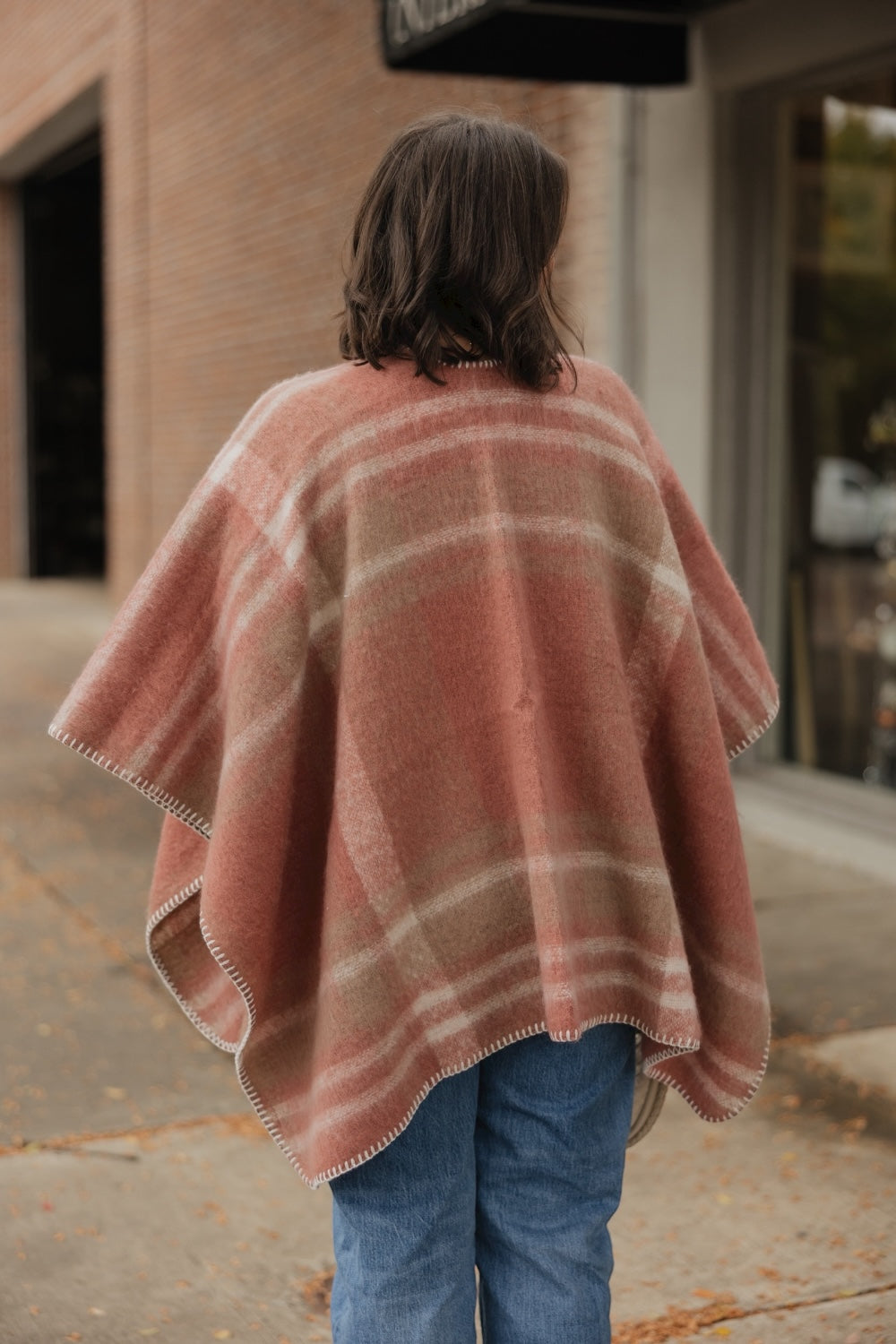 Pink Plaid Whipstitch Wrap