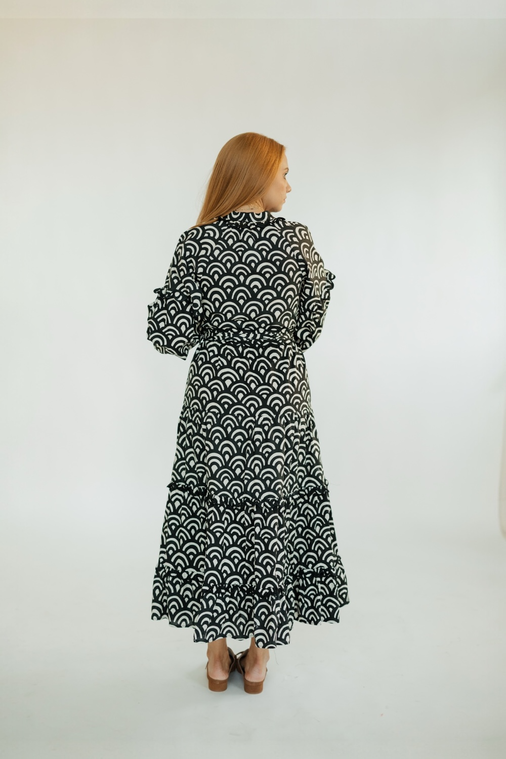 Trana Midnight Fan Maxi Dress