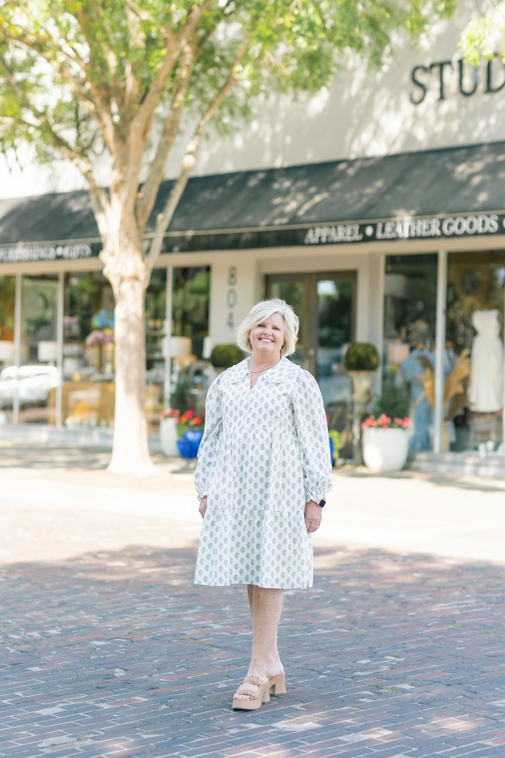 Cindy Floral Collar Midi Dress (S-3XL)