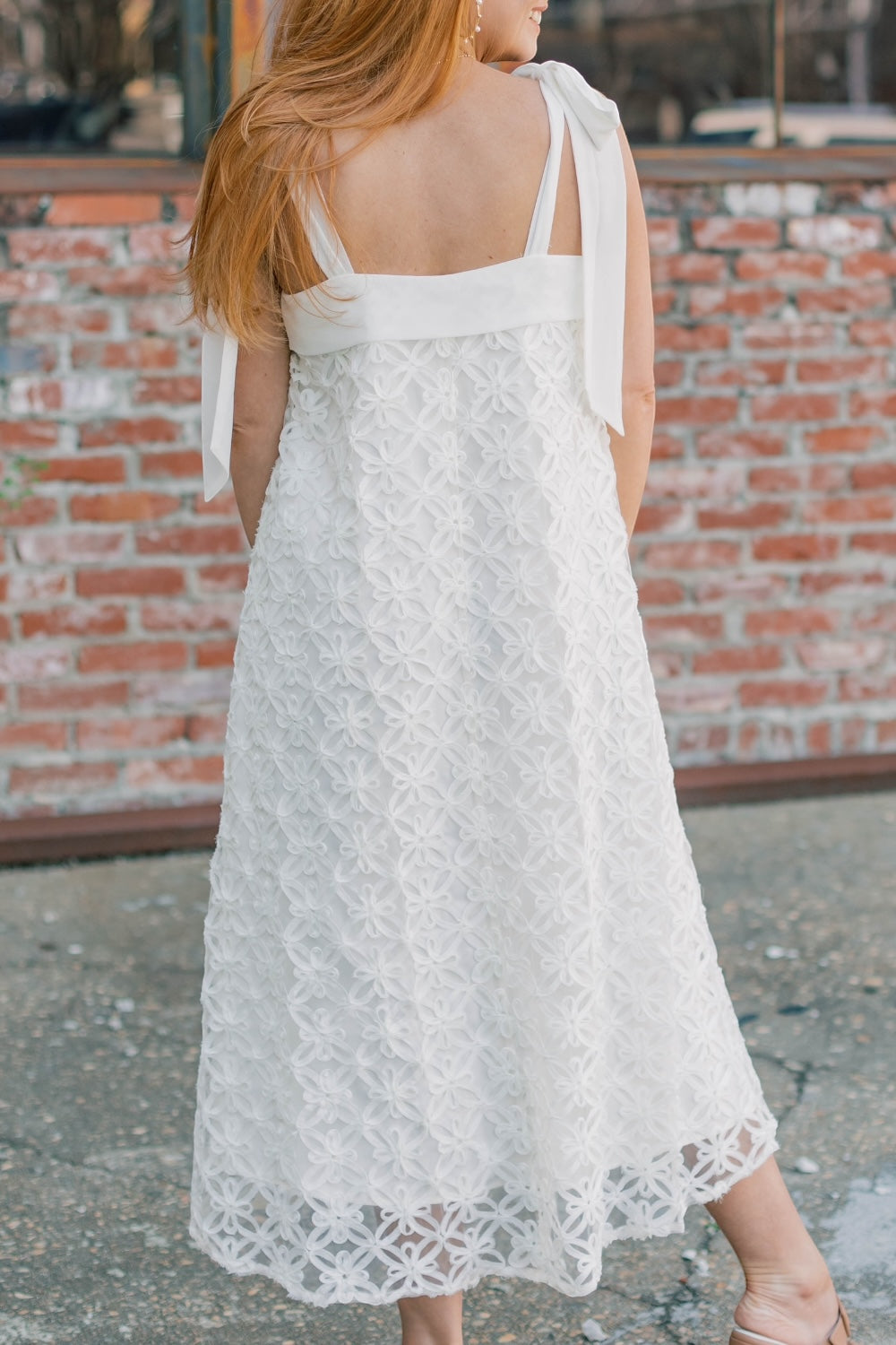Sabine Ivory Bow Detail Mini Dress