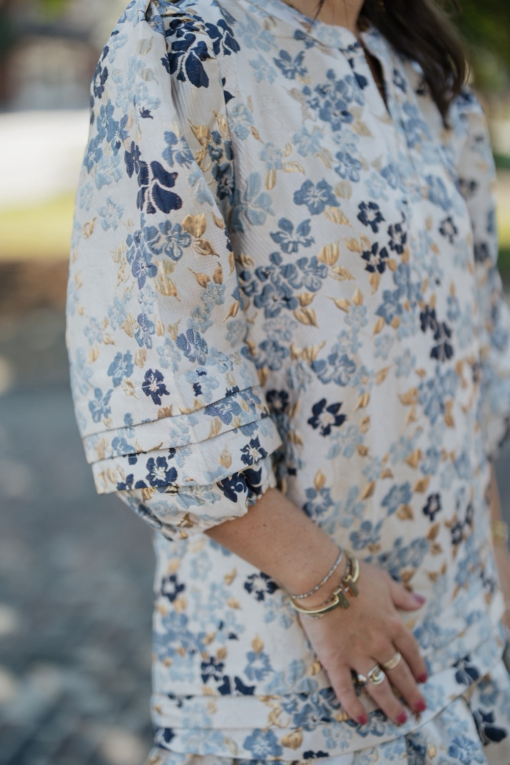 Megan Blue Multi Floral Dress (S-3XL)