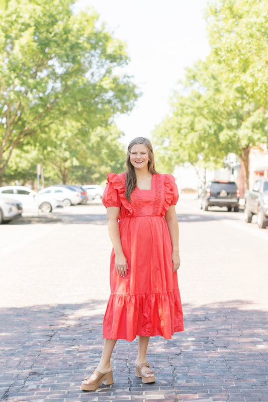 Mindy Pintuck Midi Dress