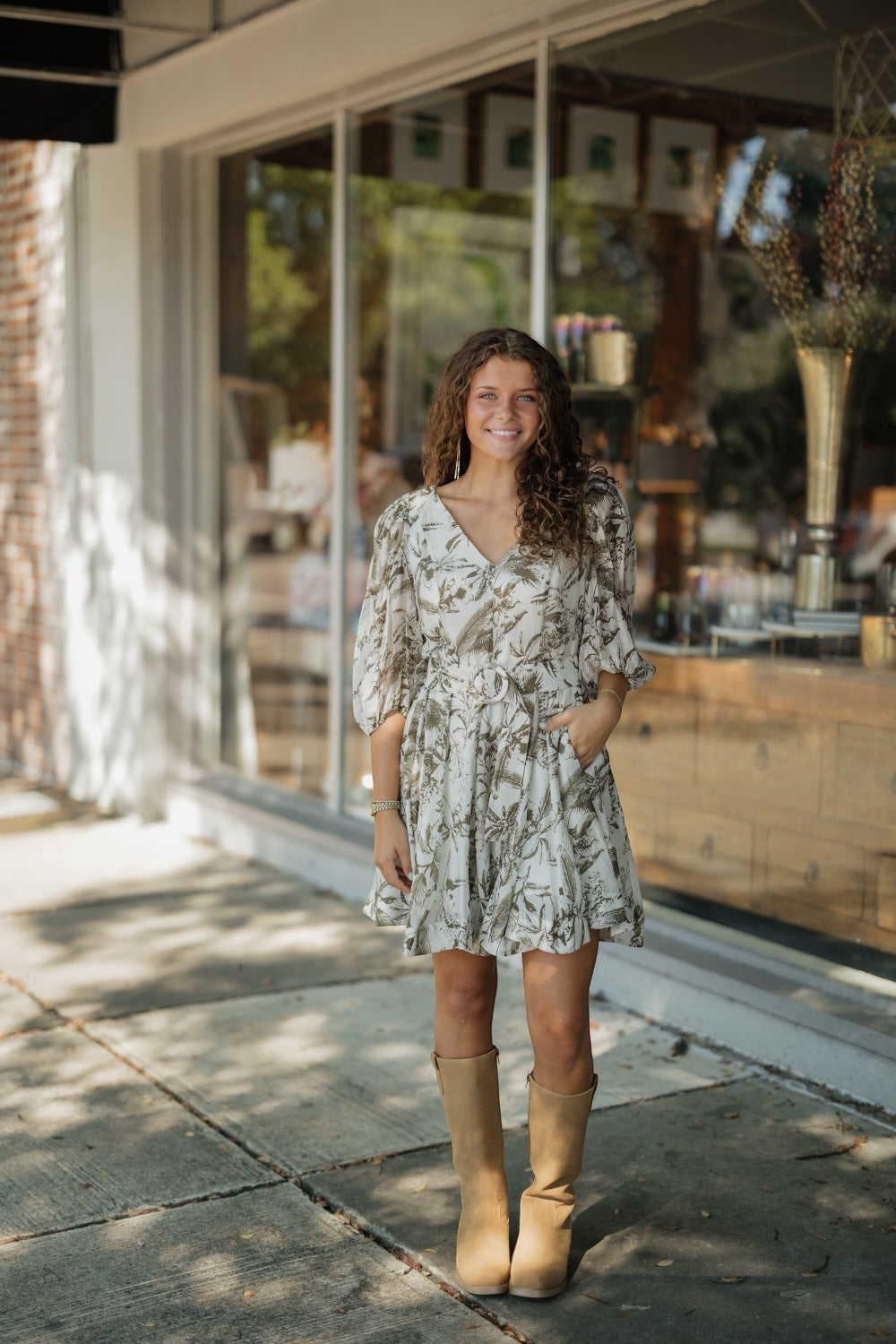 Alexis Olive Belted Dress