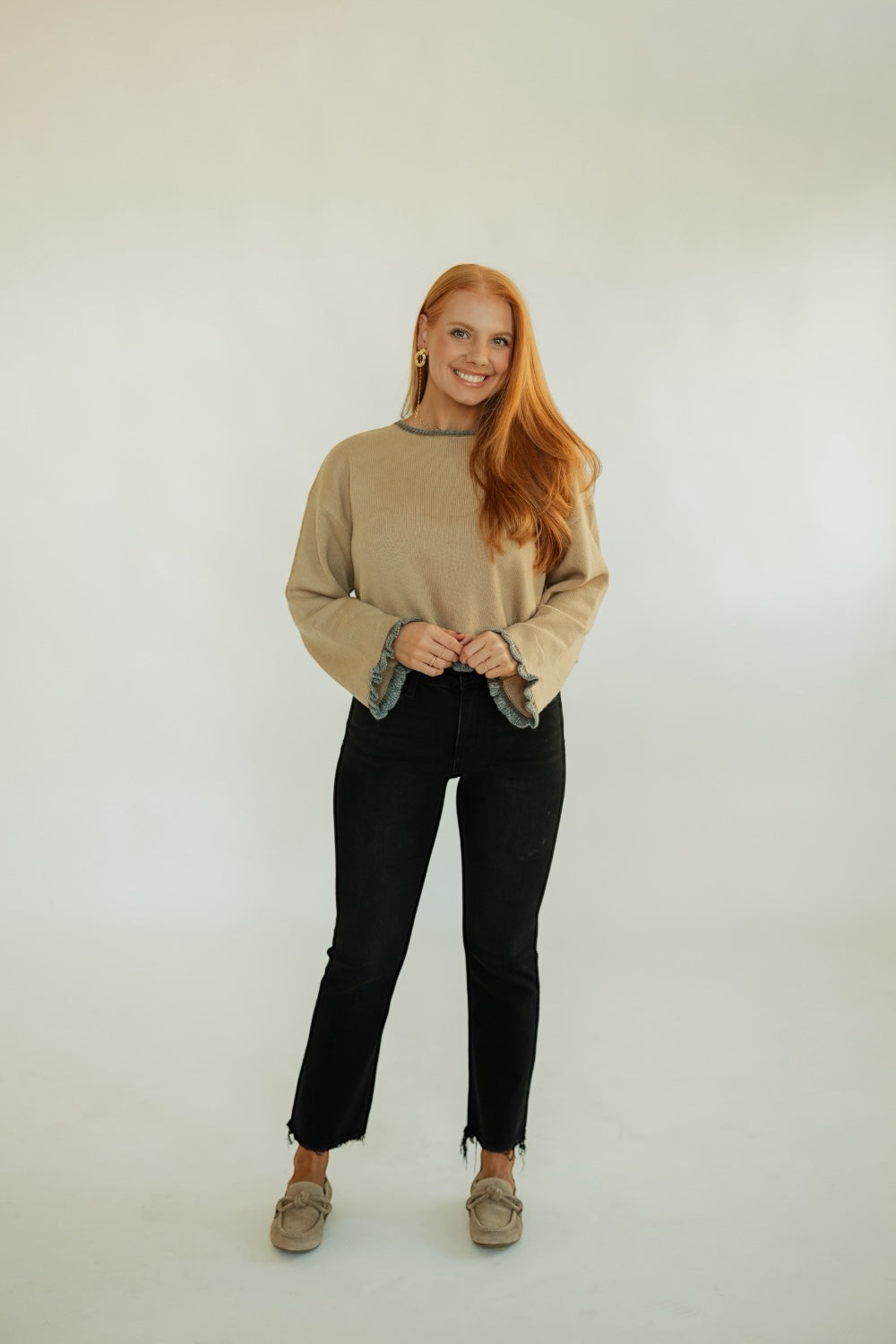 Wanda Ruffle Hem Sweater