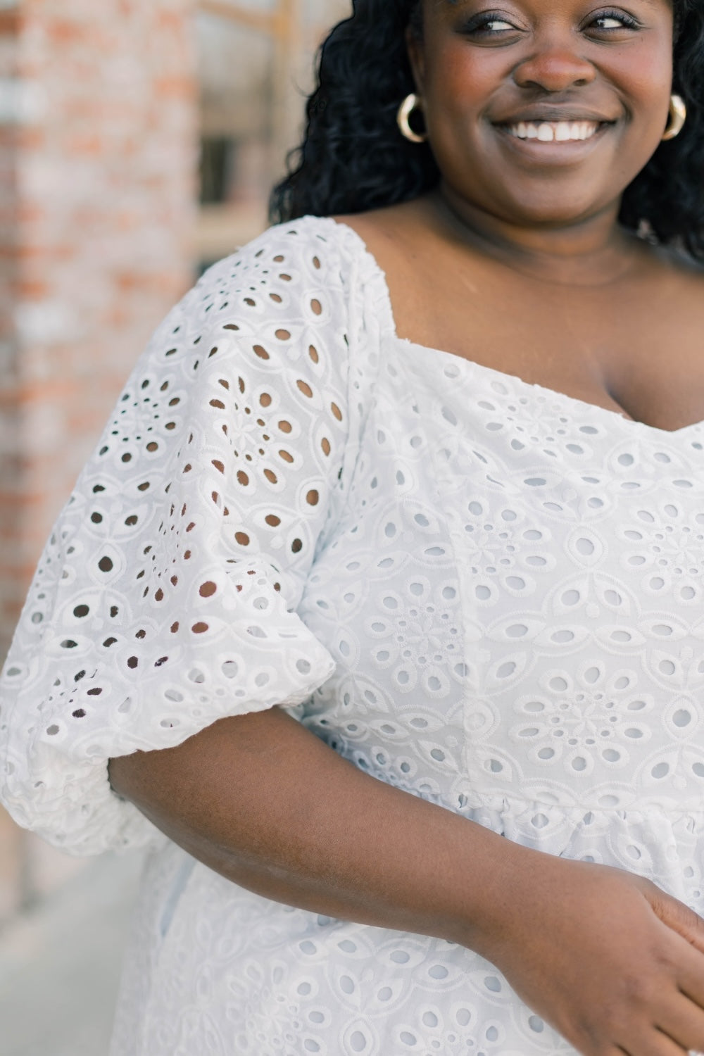 Sophy Eyelet Sweetheart Mini Dress