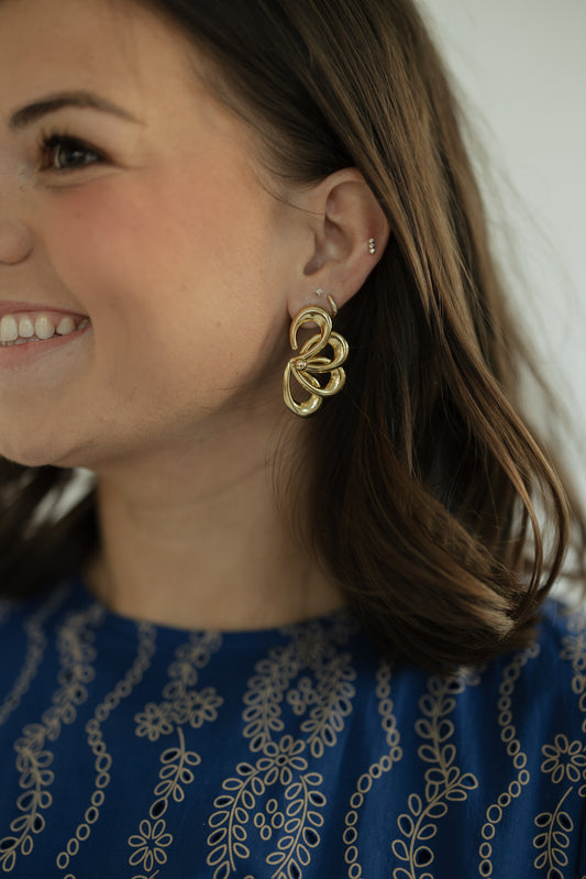 Half Flower Earrings