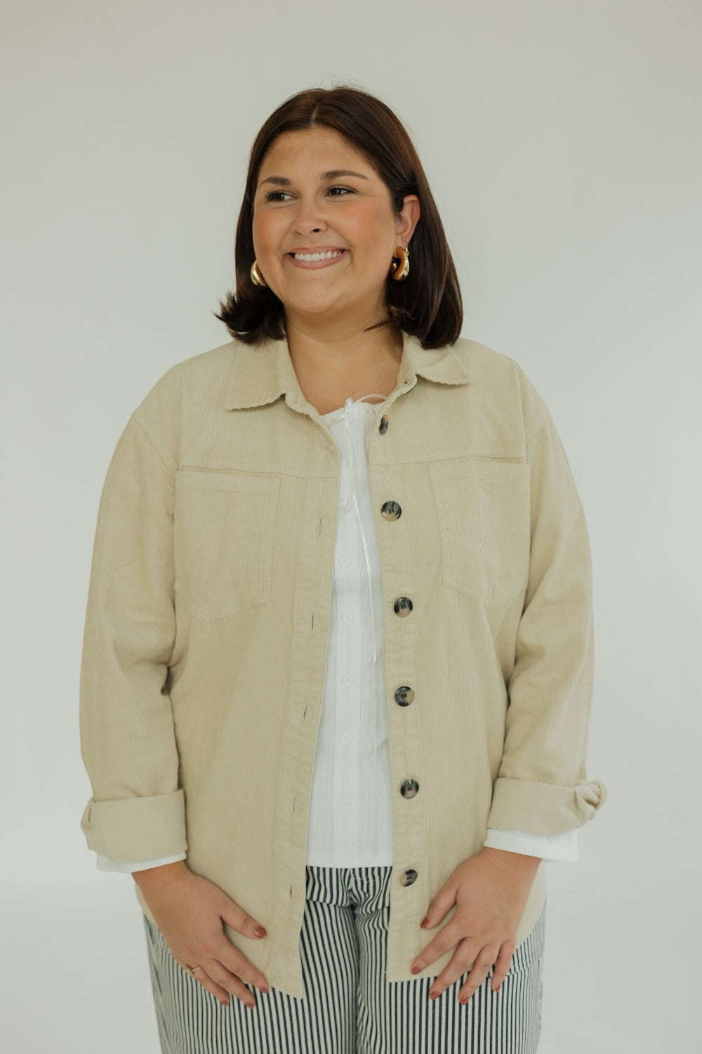 Corduroy Jacket in Cream