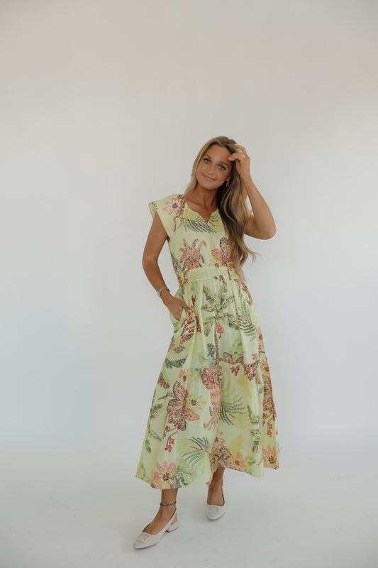 Aria Speckled Garden Midi Dress (XS-XL)