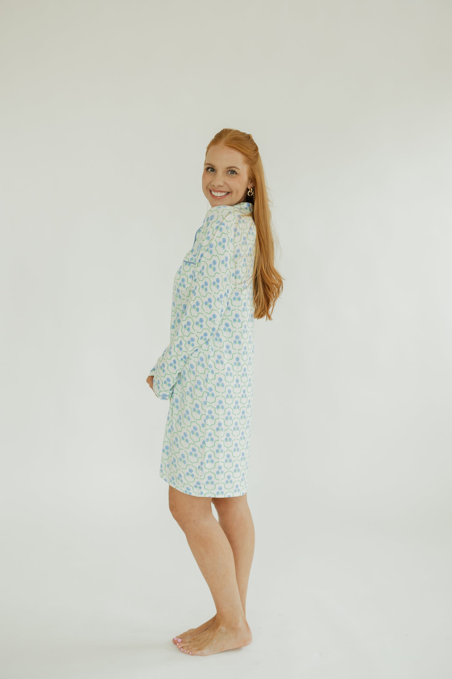 Charlotte Nightshirt in Sweetbriar Lattice by Mary Square