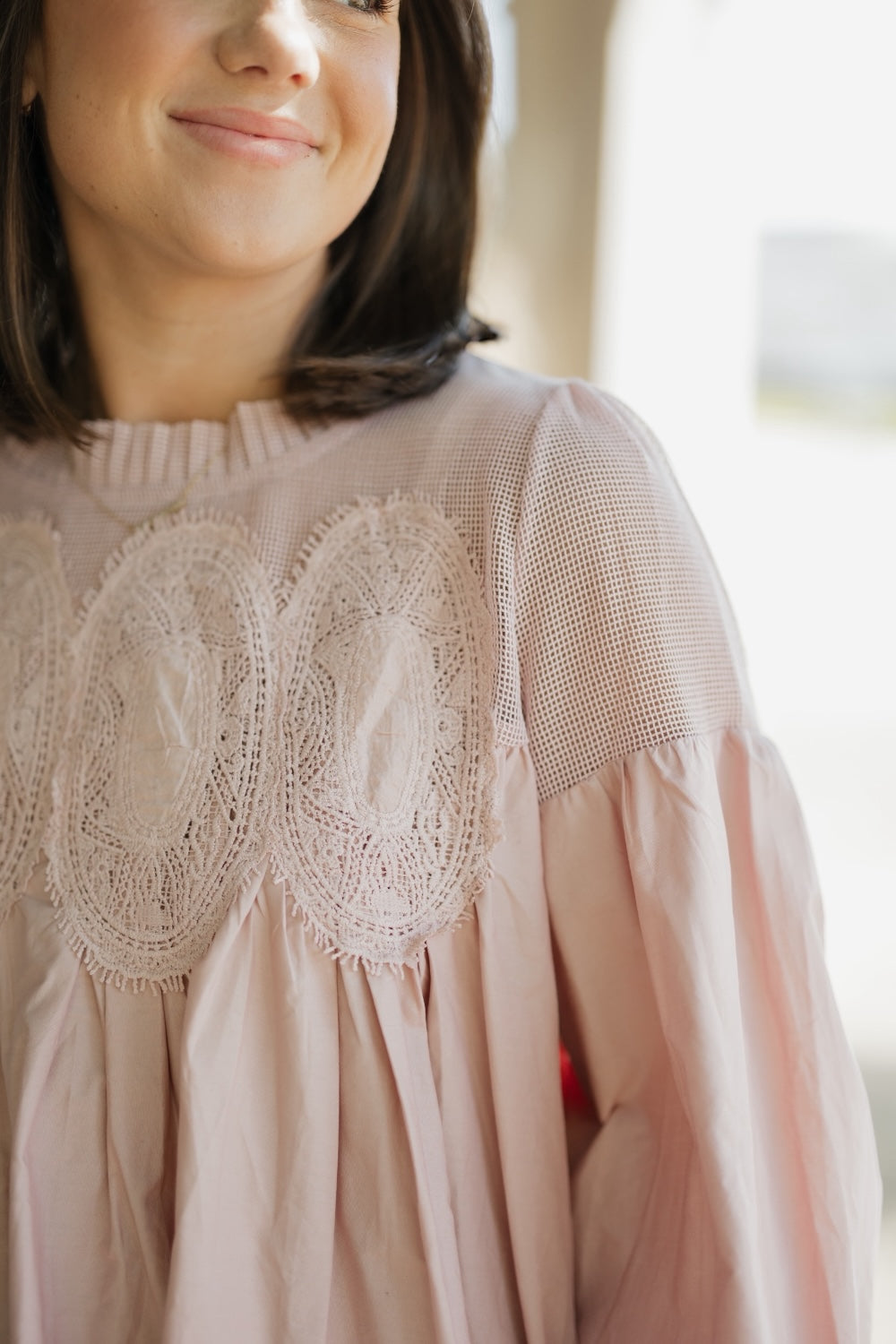 Morgan Mauve Lace Applique Top