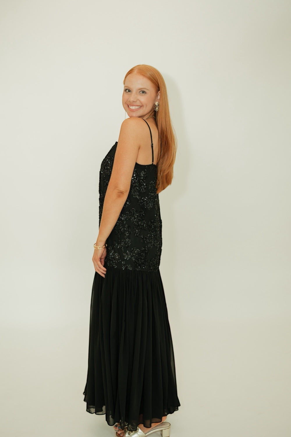 Marissa Drop Waist Sequin Dress