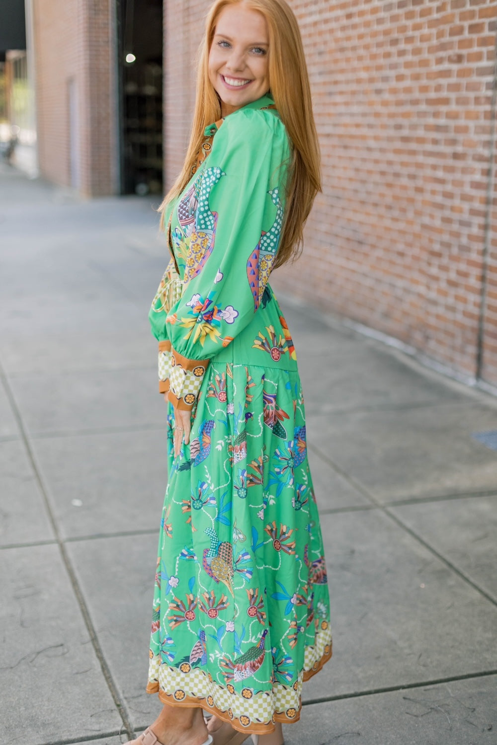 Sydney Lantern Sleeve Midi Dress (S-3XL)