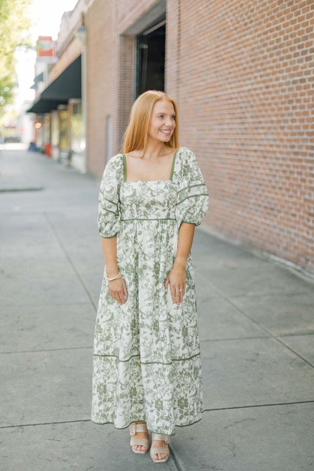 Margaret Olive Midi Dress (S-3XL)