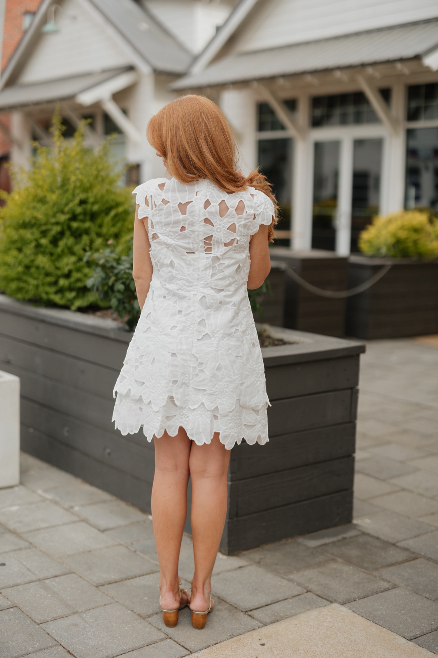 Greta Eyelet White Mini Dress