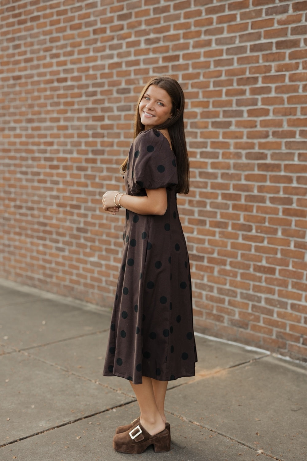 Coco Polka Dot Linen Midi Dress – Studio 3:19