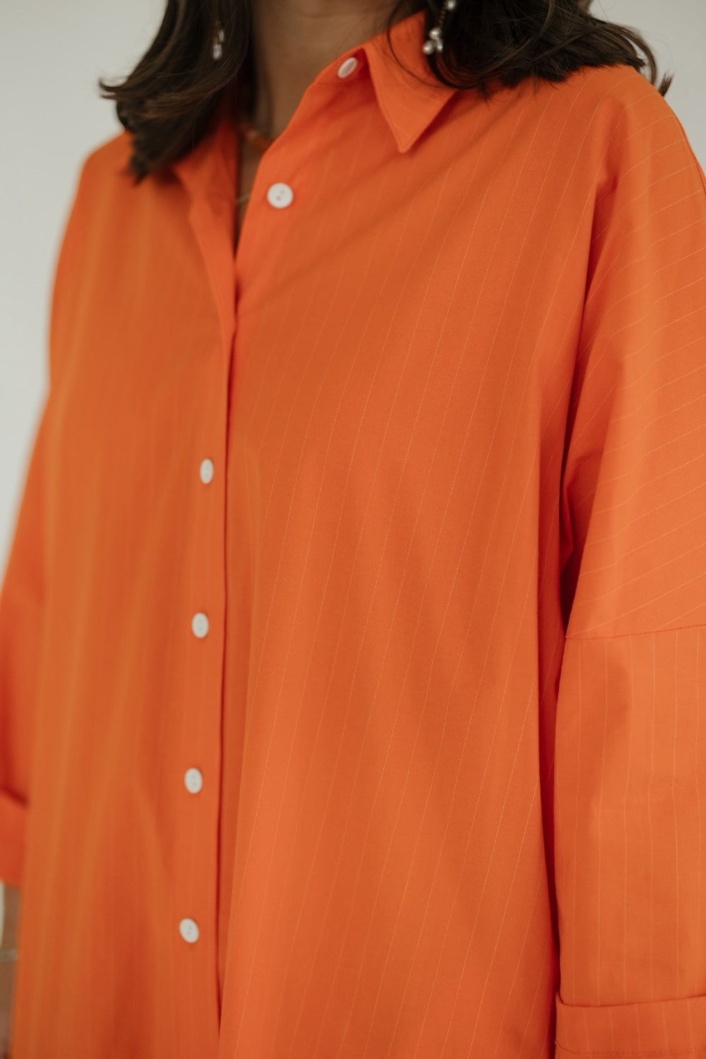 Regan Orange Pinstripe Maxi Dress (S-3XL)