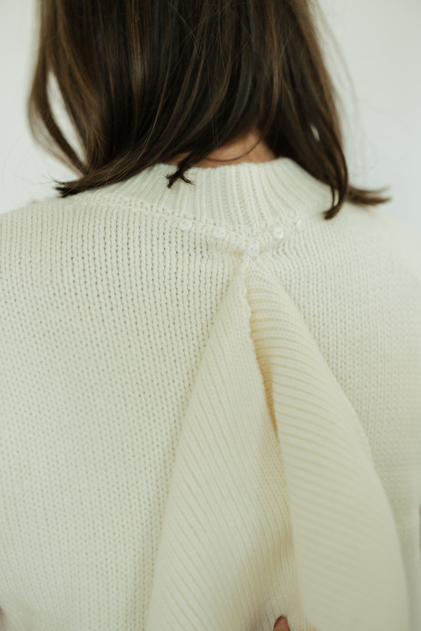 Carter Off White Scarf Sweater