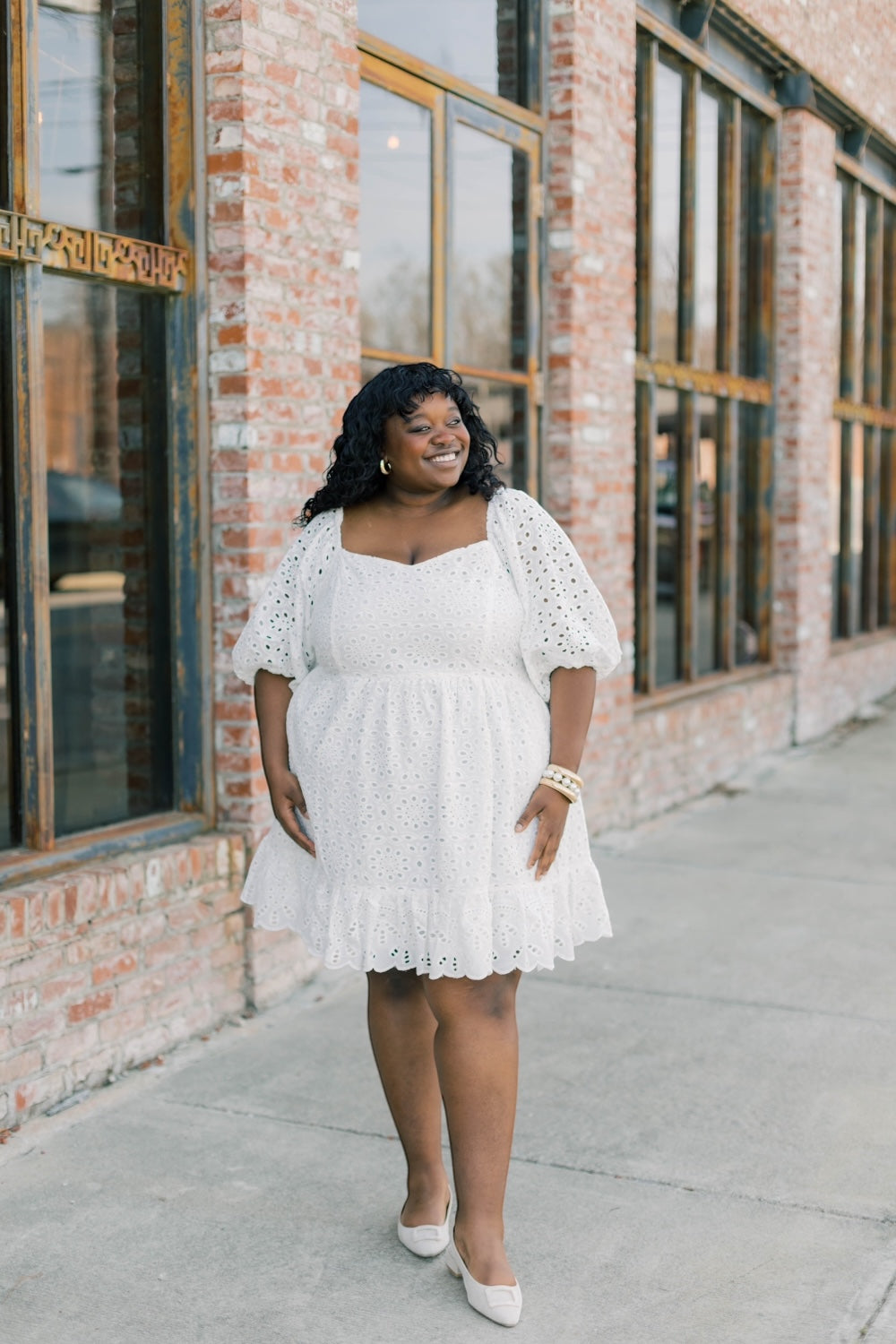 Sophy Eyelet Sweetheart Mini Dress