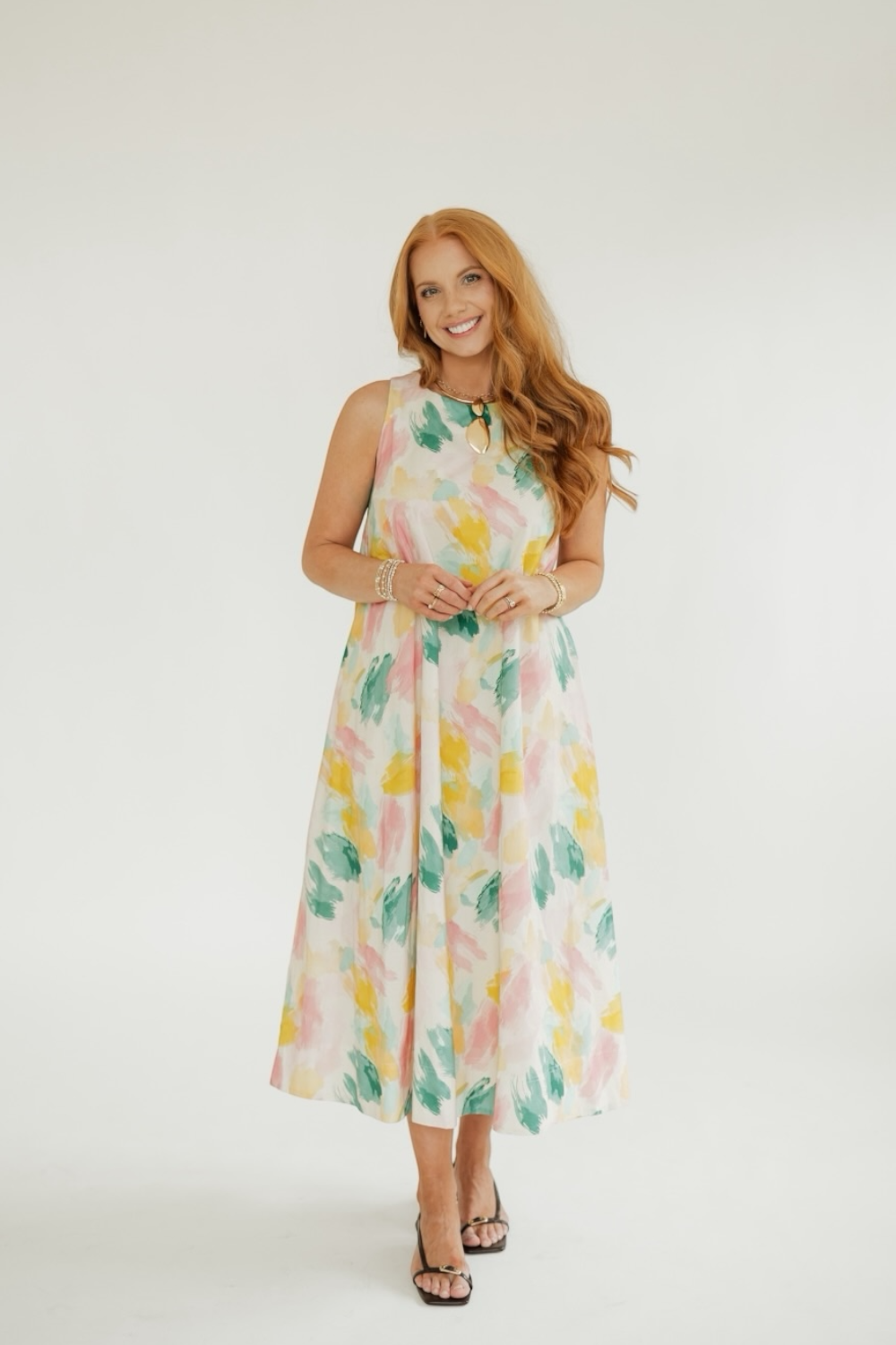Marianne Watercolor Midi Dress