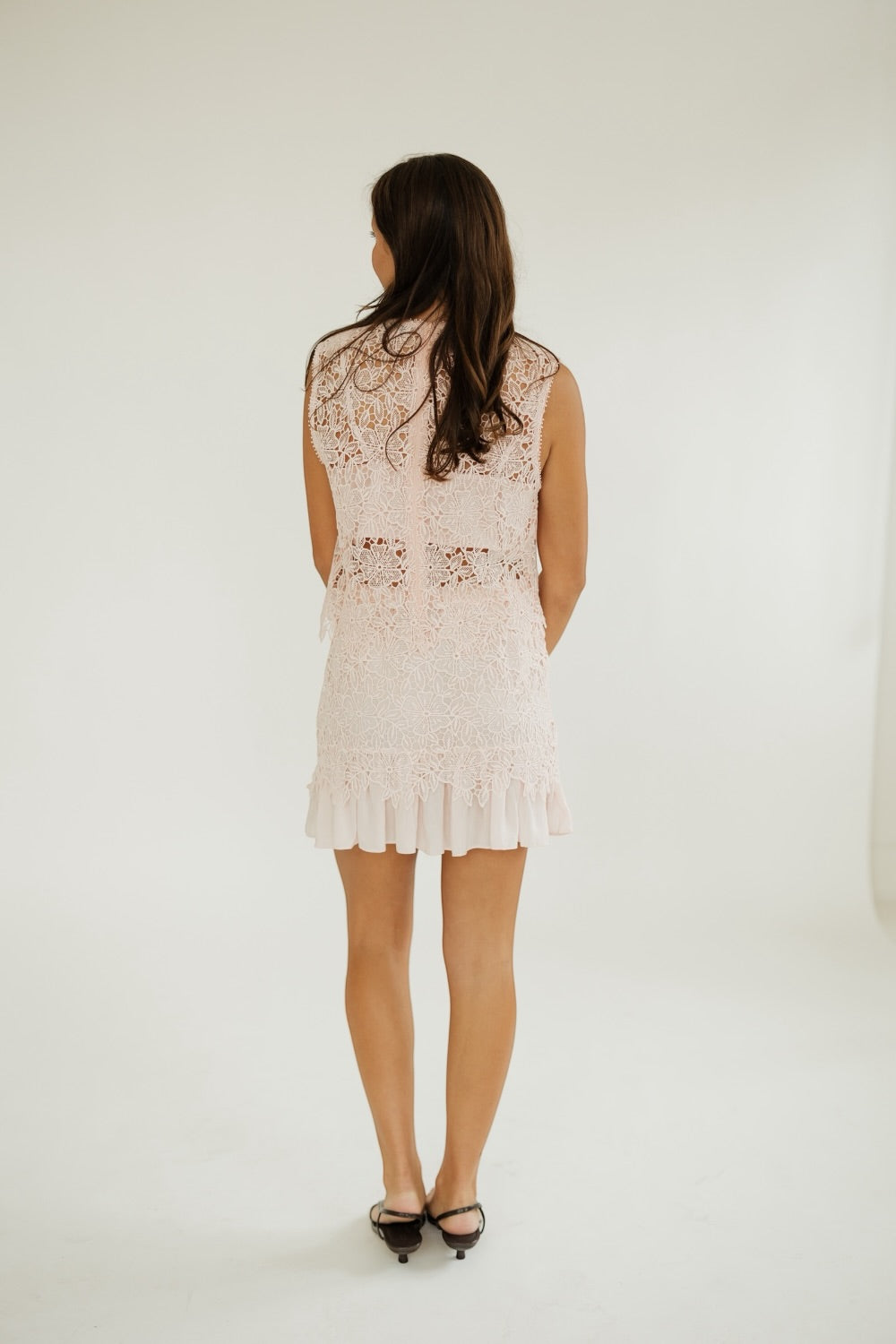 Greer Lace Light Pink Mini Skirt