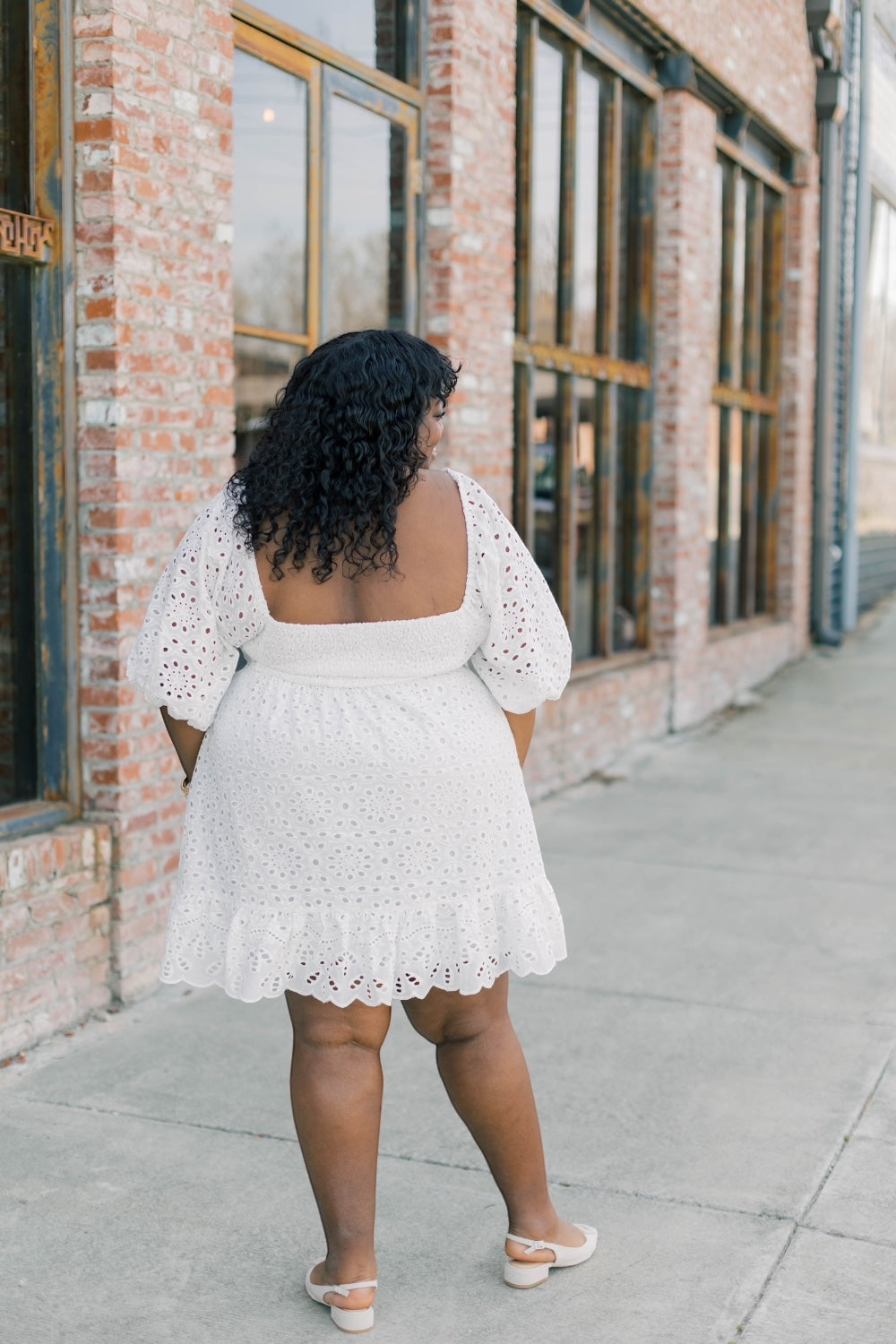 Sophy Eyelet Sweetheart Mini Dress