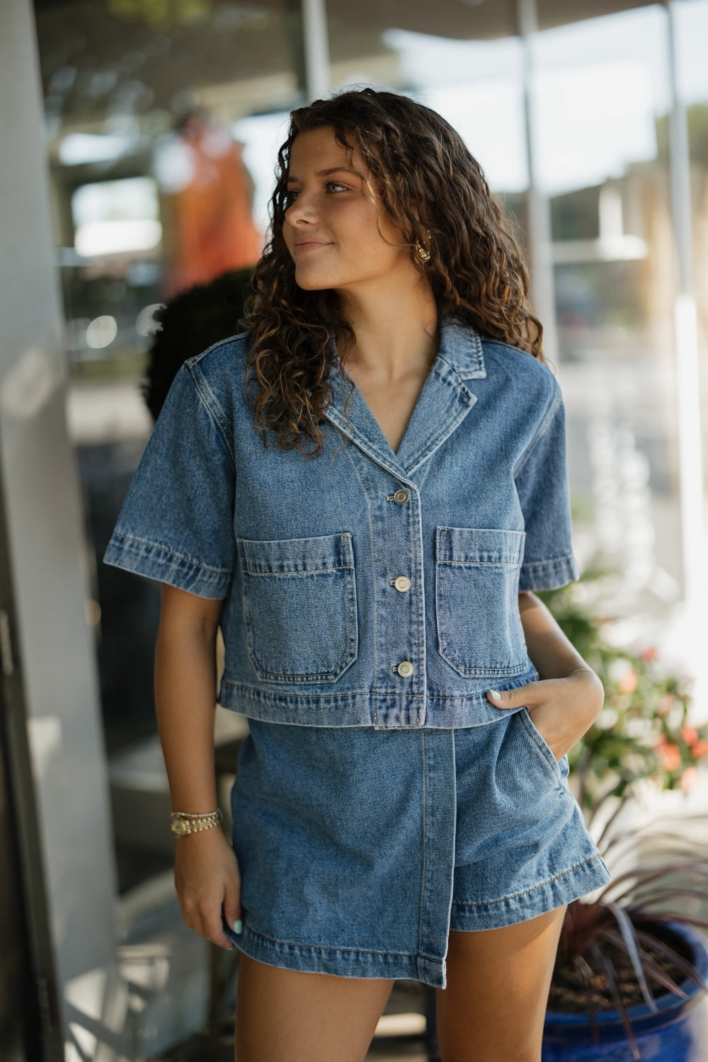 Scottie Denim Wrap Skort (XS-XL)