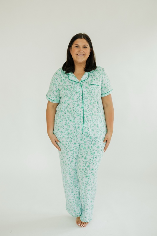 Charlotte Pant Set in Laurel Blooms by Mary Square