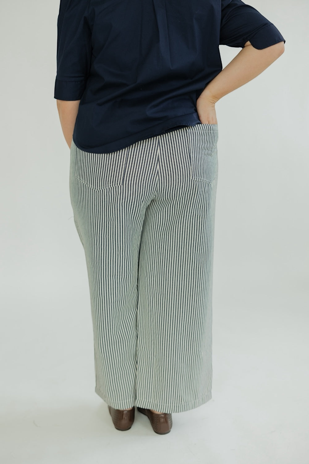 Navy Pinstripe Jean (S-3XL)