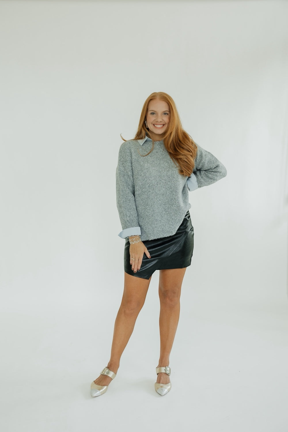 Cindy Charcoal Soft Yarn Knit Sweater