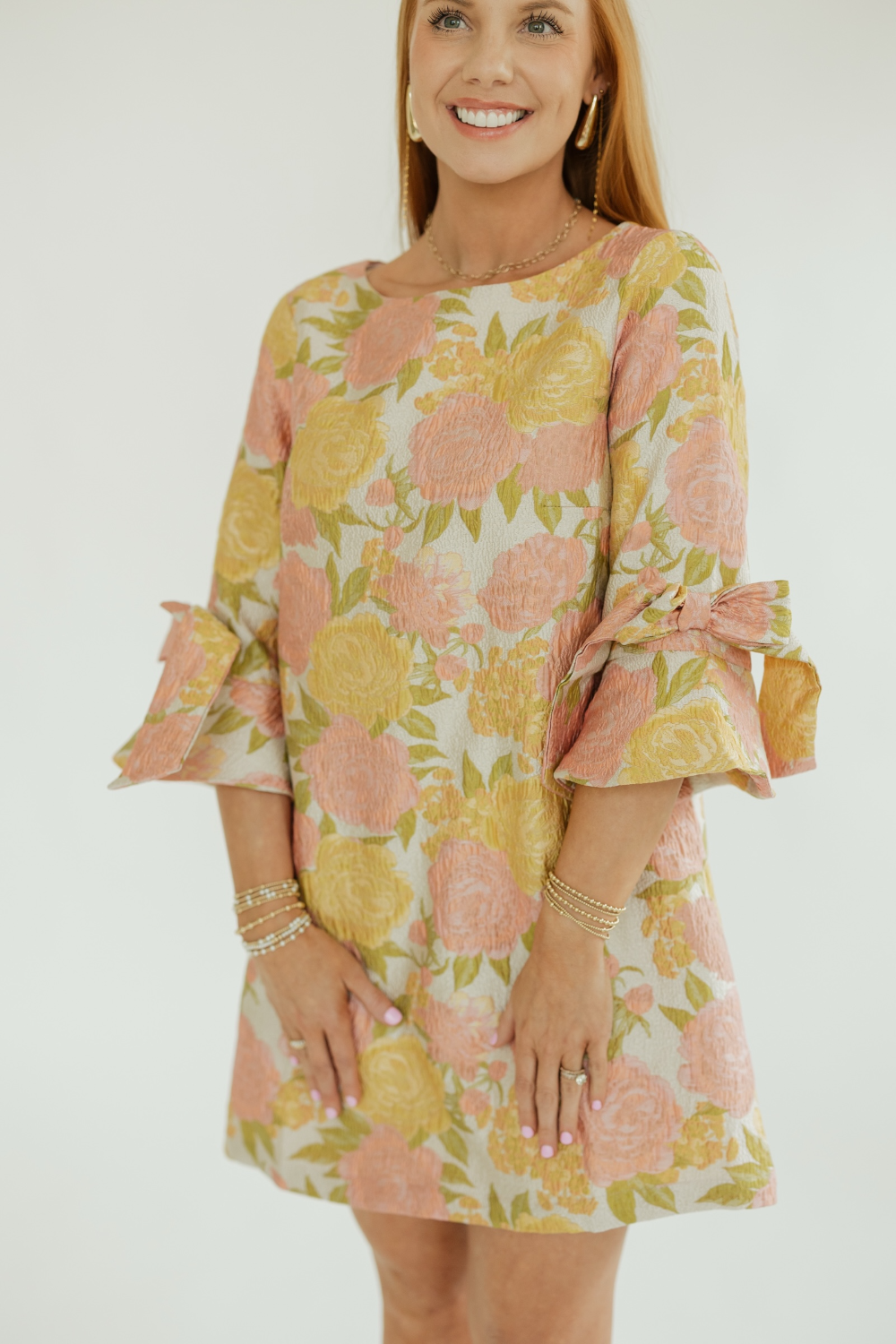 Allyson Jacquard Shift Mini Dress