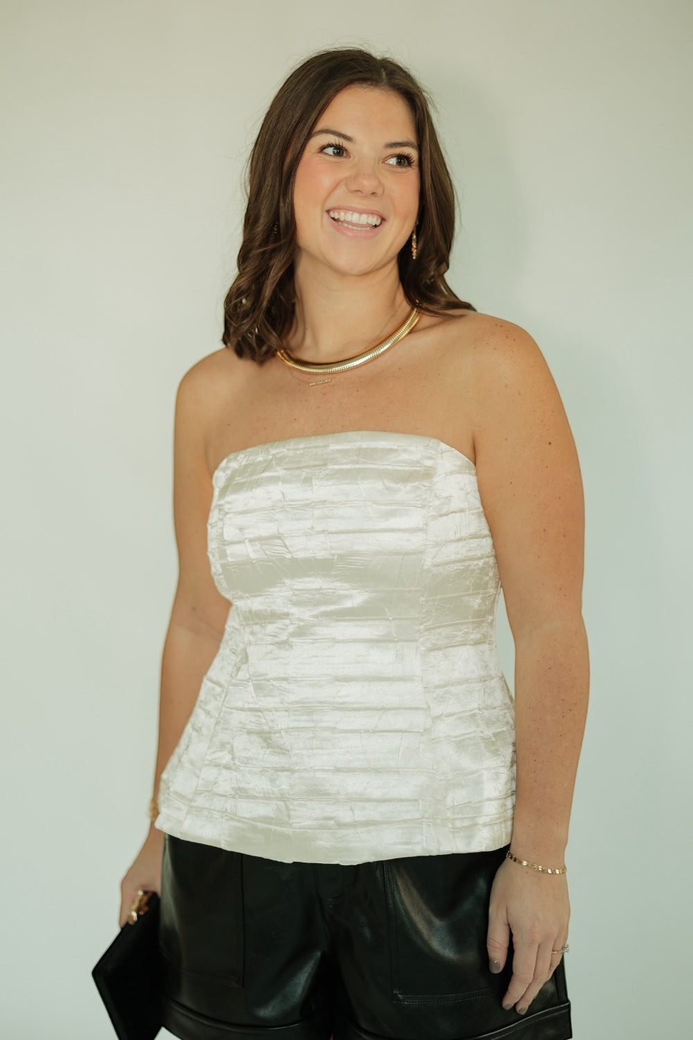 Amy Champagne Sleeveless Top