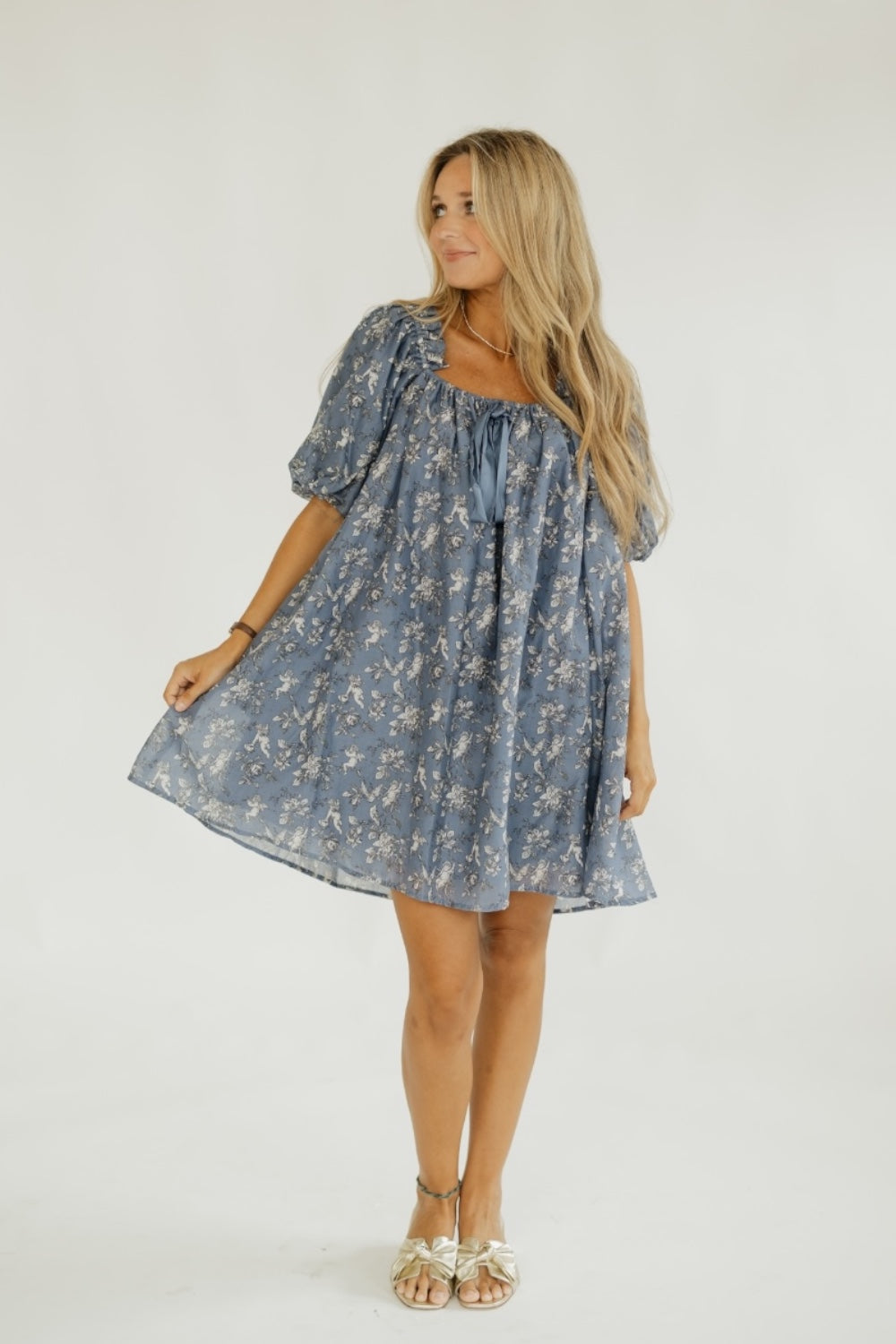 Tara Toile Print Mini Dress