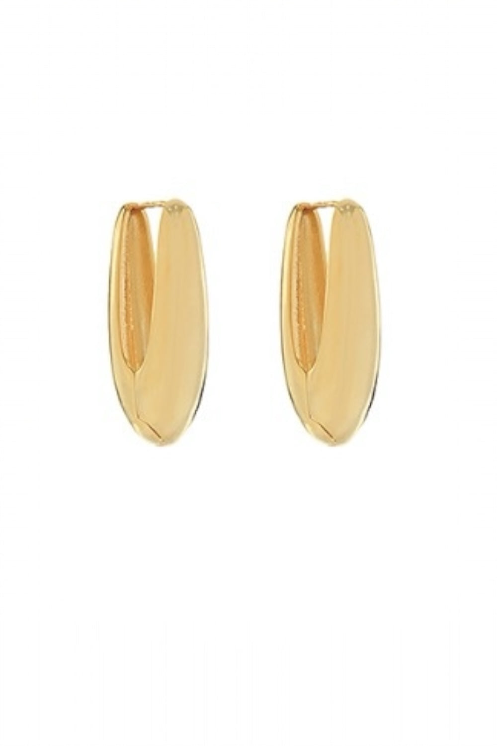 U Shape Metal Hoops in Gold