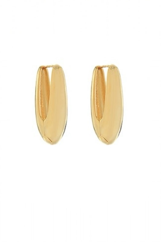 U Shape Metal Hoops in Gold
