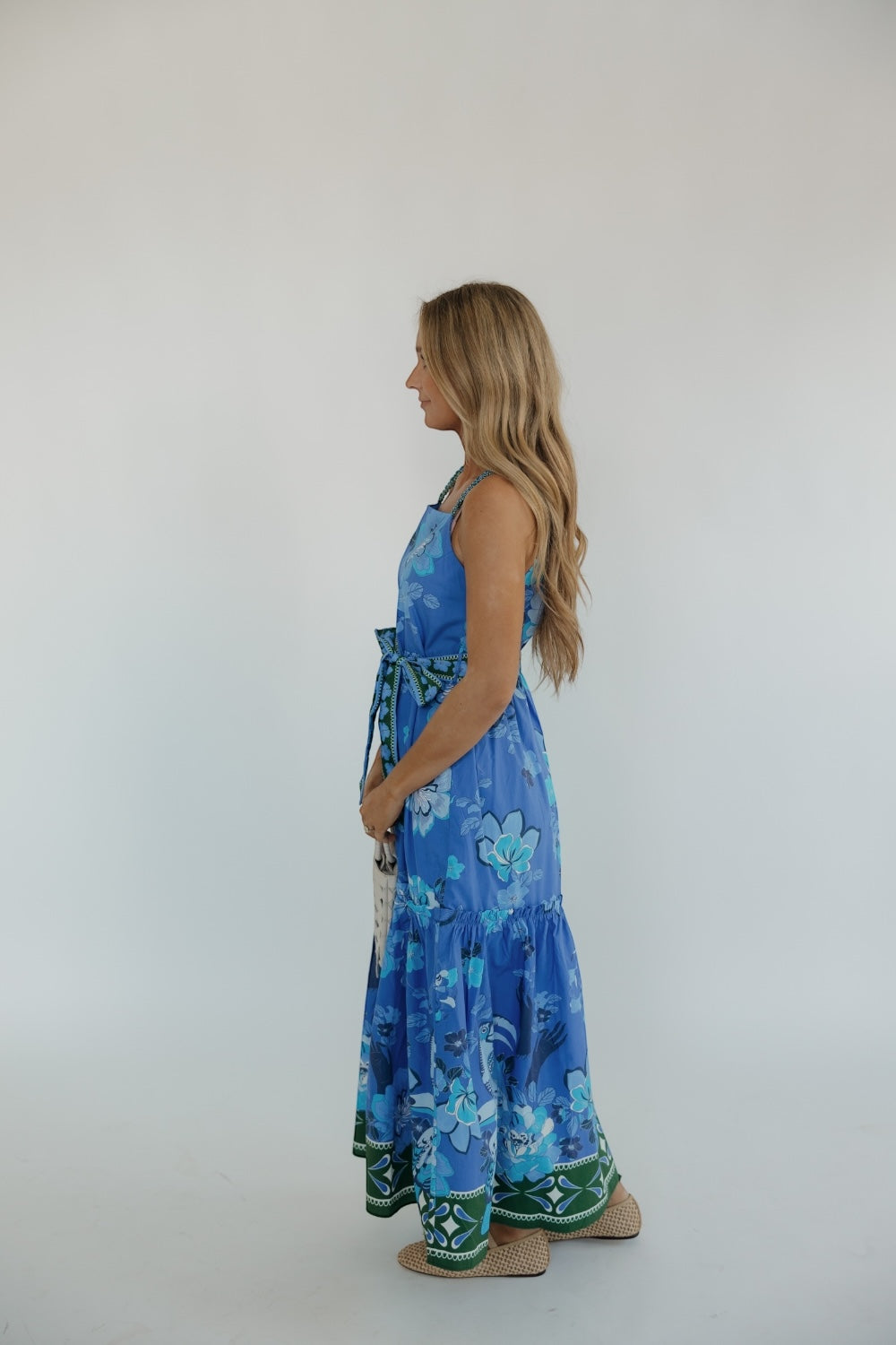Andi Sapphire Floral Midi Dress (XS-XL)