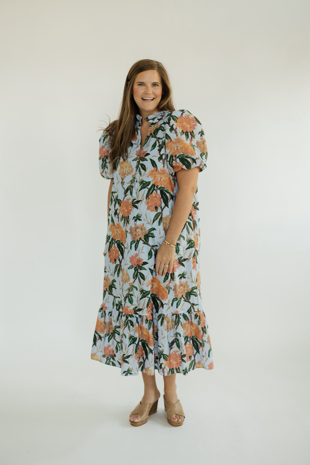 Bailey Blue Floral Midi Dress